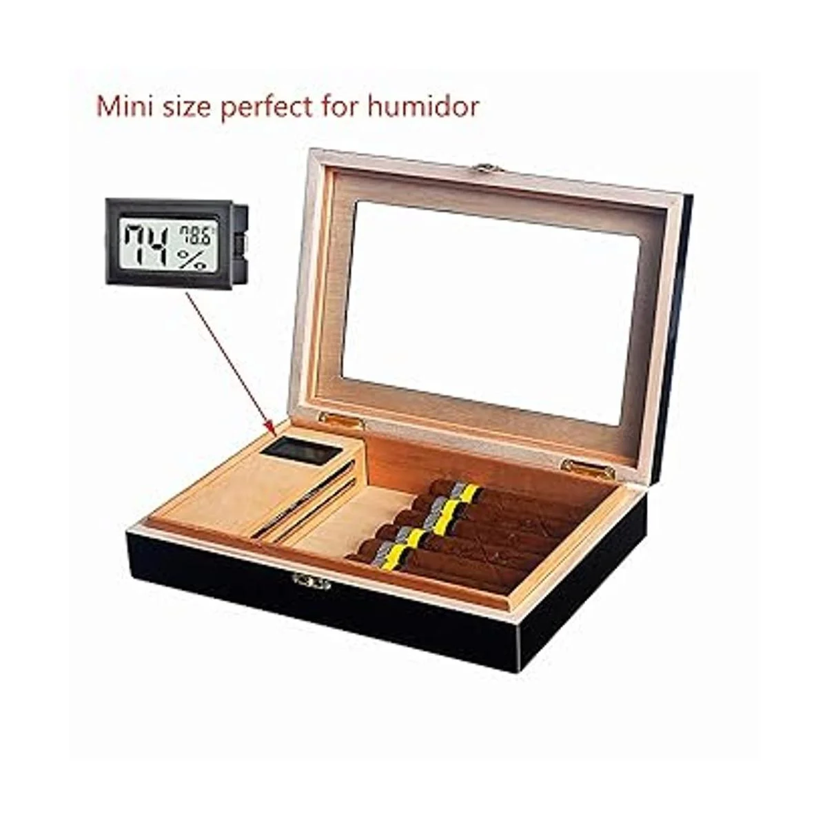 TASOGEN 12 unidades mini termómetro digital higrómetro_7