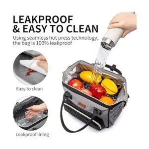 Lonchera aislada para mujeres y hombres bolsa grande de_5