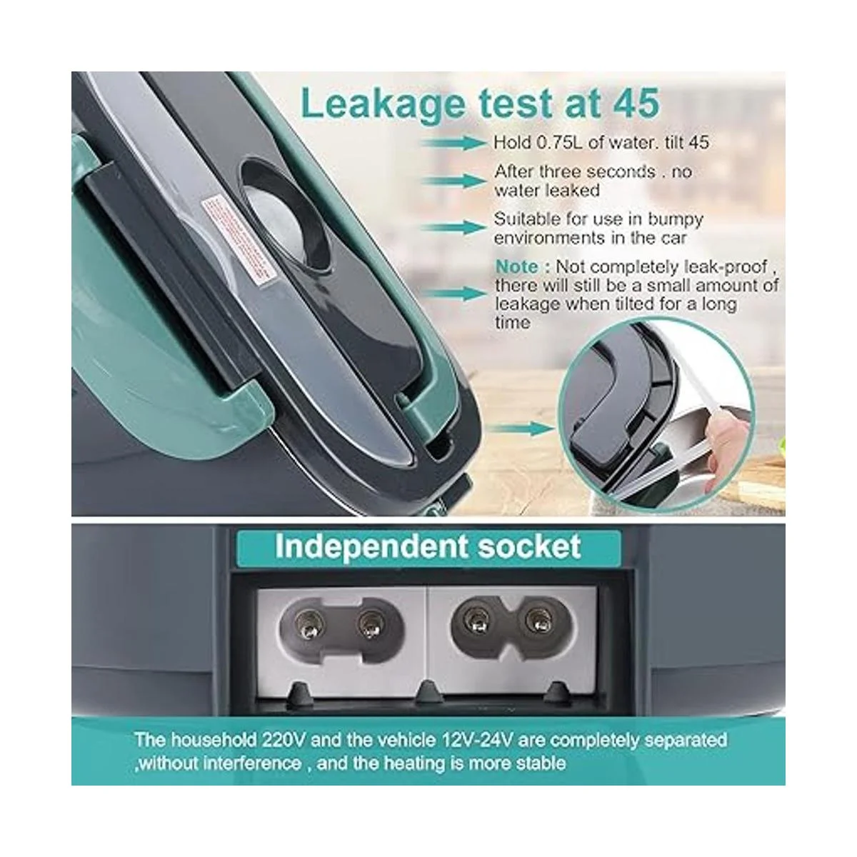 Budth Lonchera eléctrica calentador de alimentos portátil_6