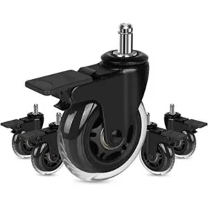 Hirate Ruedas giratorias para silla de oficina con freno_1
