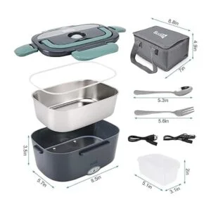 Budth Lonchera eléctrica calentador de alimentos portátil_2