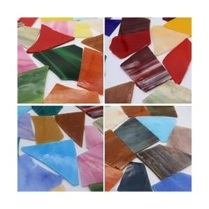 LITMIND Restos de vitrales azulejos de mosaico para_7