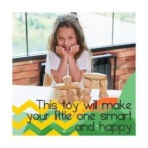 Panda Brothers Montessori Juego de piedras de madera de_2