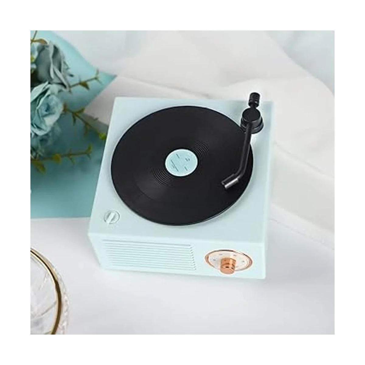 Altavoz de vinilo clásico de estilo antiguo con Bluetooth_2