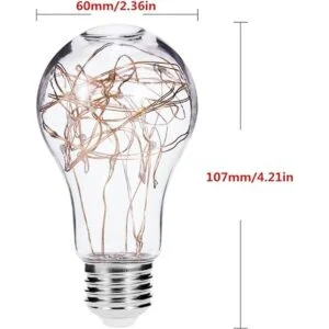 Qixivcom Paquete de 4 bombillas LED de 12 W de hadas A60_2