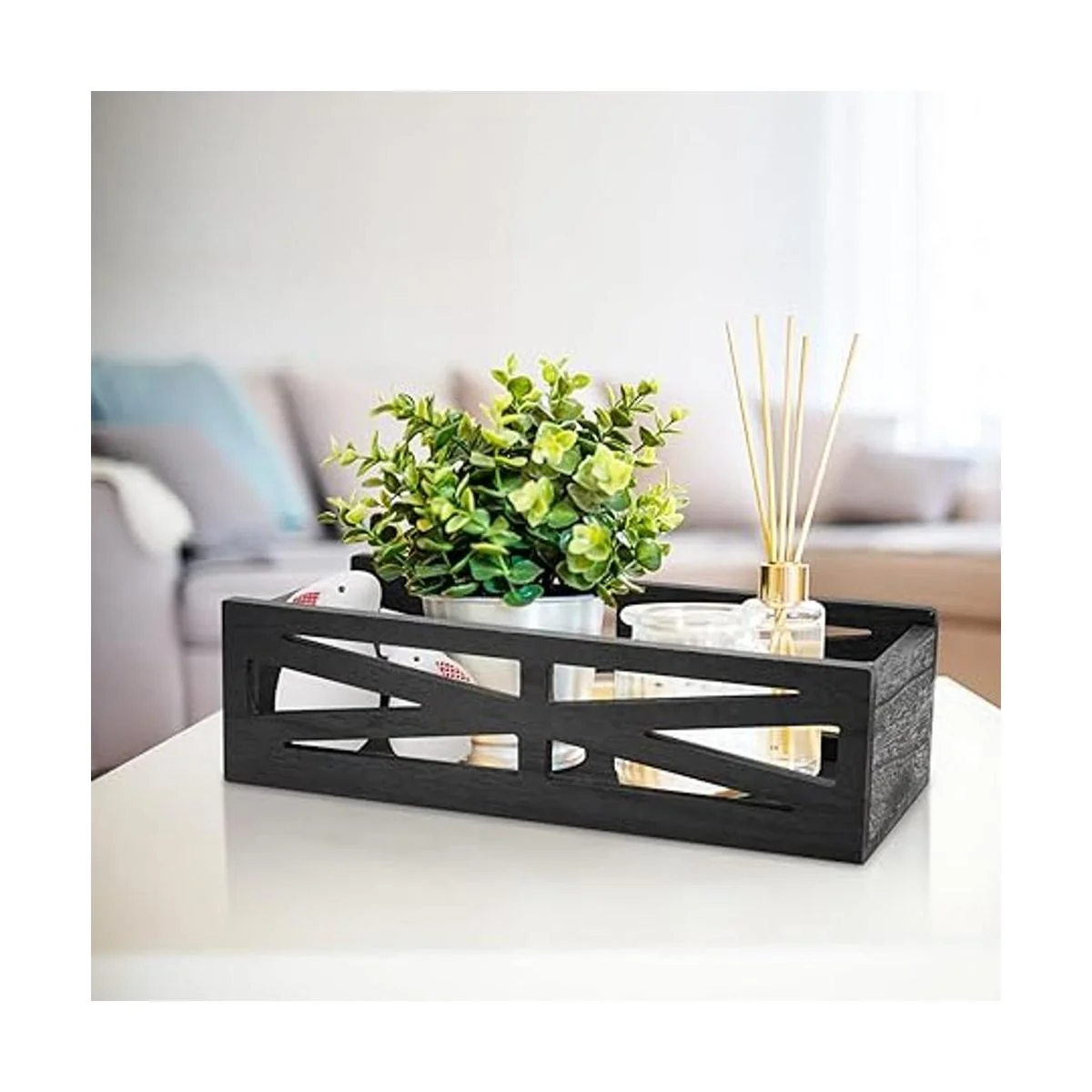 Caja de madera para decoración de baño caja rústica para_6