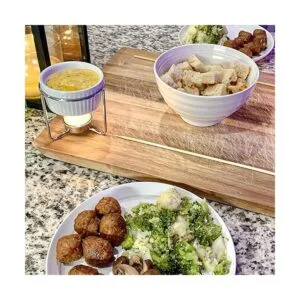 Luvan Juego de 4 calentadores de mantequilla de cerámica_4