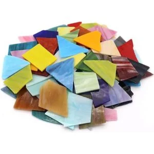 LITMIND Restos de vitrales azulejos de mosaico para_5