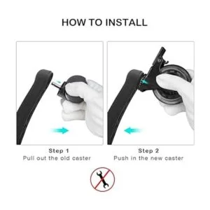 Hirate Ruedas giratorias para silla de oficina con freno_6