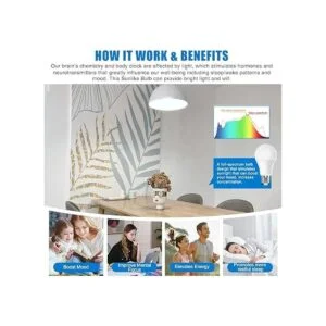 Neporal Bombilla de espectro completo bombillas de luz_4