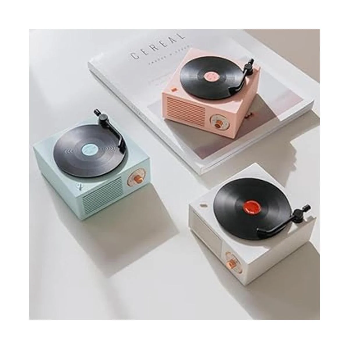 Altavoz de vinilo clásico de estilo antiguo con Bluetooth_6