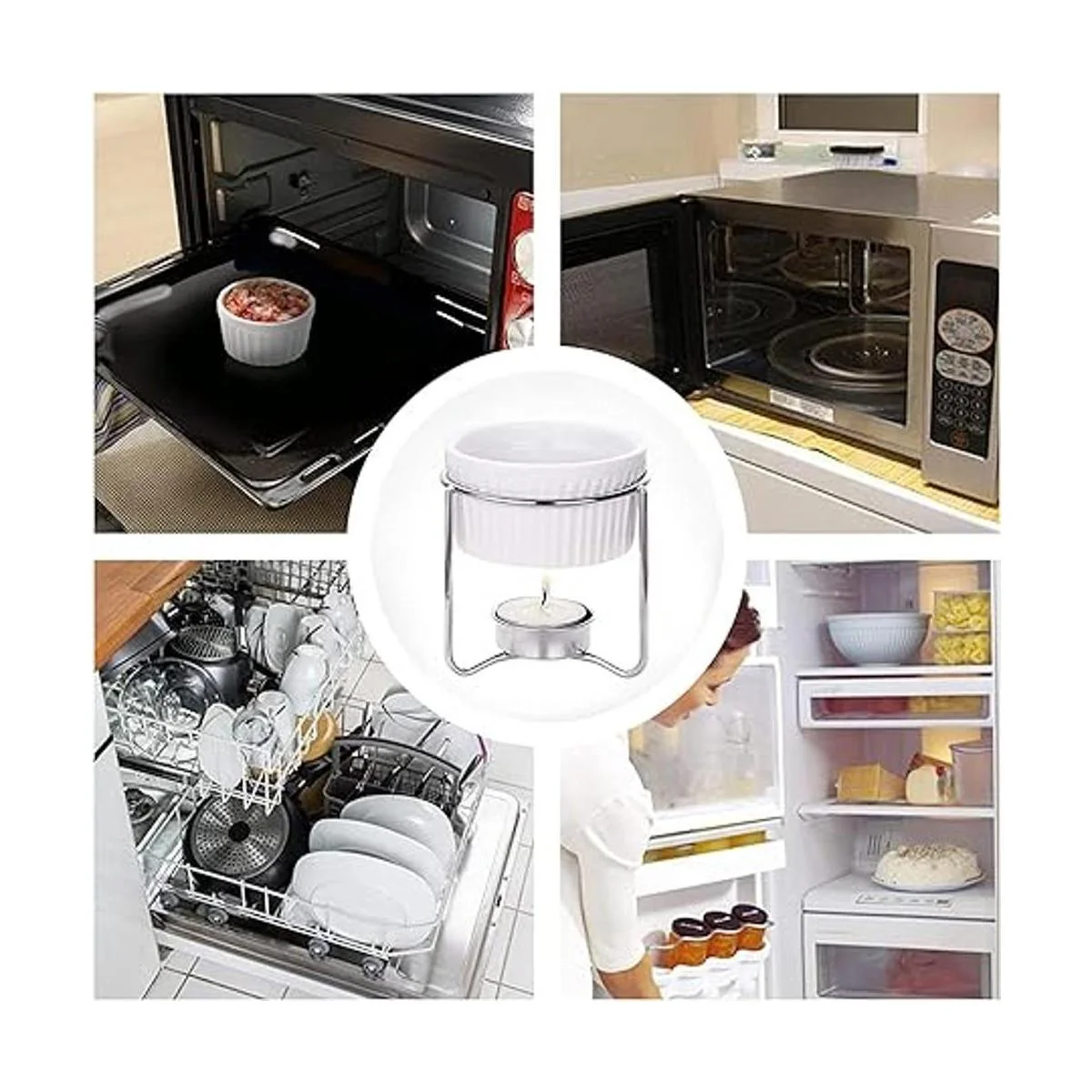 Luvan Juego de 4 calentadores de mantequilla de cerámica_7