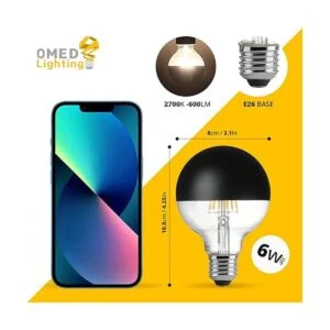 Bombillas de globo G25G80 medio negro E26 regulable_4