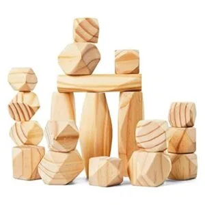 Panda Brothers Montessori Juego de piedras de madera de_1