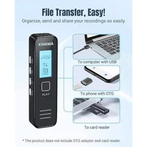XIHAMA Mini grabadora de voz de 64 GB grabadora de voz_5