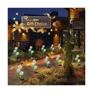BONLION Luces solares para decoración de jardín al aire_7