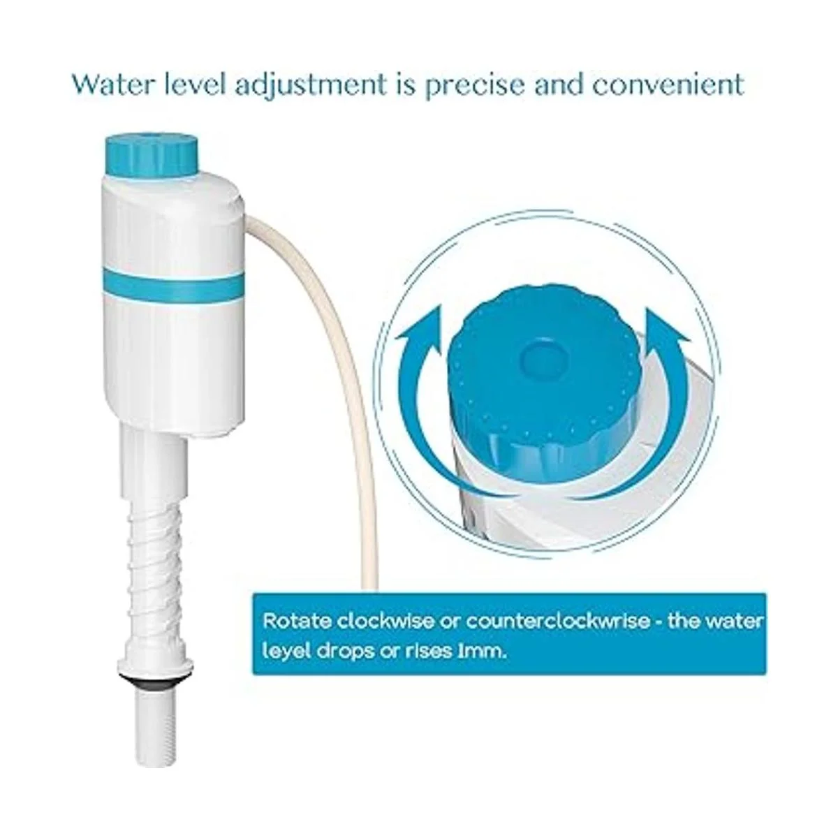 SAMODRA Válvula de llenado silenciosa de inodoro ajustable_6