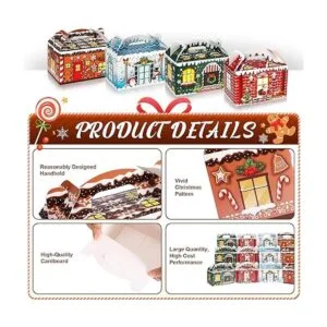 24 cajas 3D de regalo de Navidad bolsas de dulces de_2