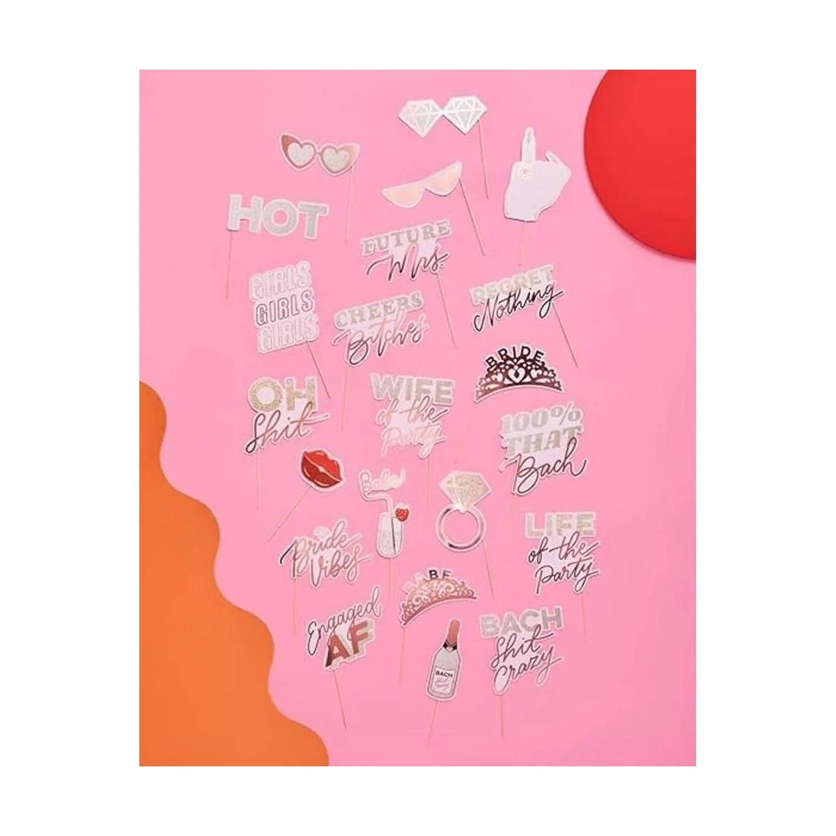 xo Fetti Accesorios para cabina de fotos de despedida de_2