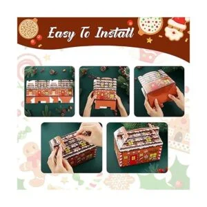 24 cajas 3D de regalo de Navidad bolsas de dulces de_7