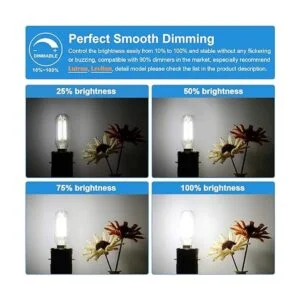 Bombillas LED de candelabro E12 regulables equivalente a_2