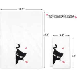 Vansolinne Divertidas toallas de cocina para gatos_4