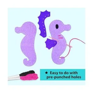 KRAFUN Kit de costura de animales marinos de sirena para_6