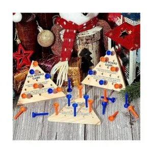 Juego de 12 clavijas de madera de triángulo complicado_6