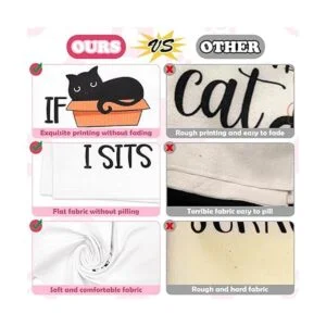 Vansolinne Divertidas toallas de cocina para gatos_2