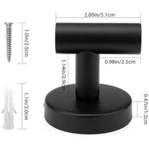 Ravinte Ganchos para toallas de baño 4 ganchos negros_2