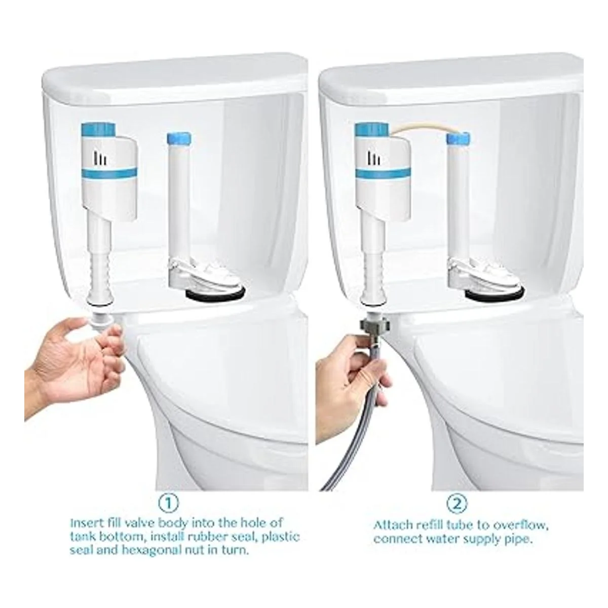 SAMODRA Válvula de llenado silenciosa de inodoro ajustable_5