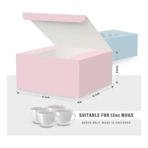 Caja de regalo de Navidad de 8 x 8 x 4 pulgadas cajas de_5