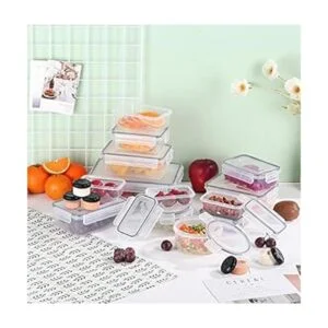 36 recipientes de plástico para almacenamiento de_6