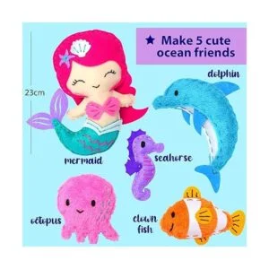 KRAFUN Kit de costura de animales marinos de sirena para_2