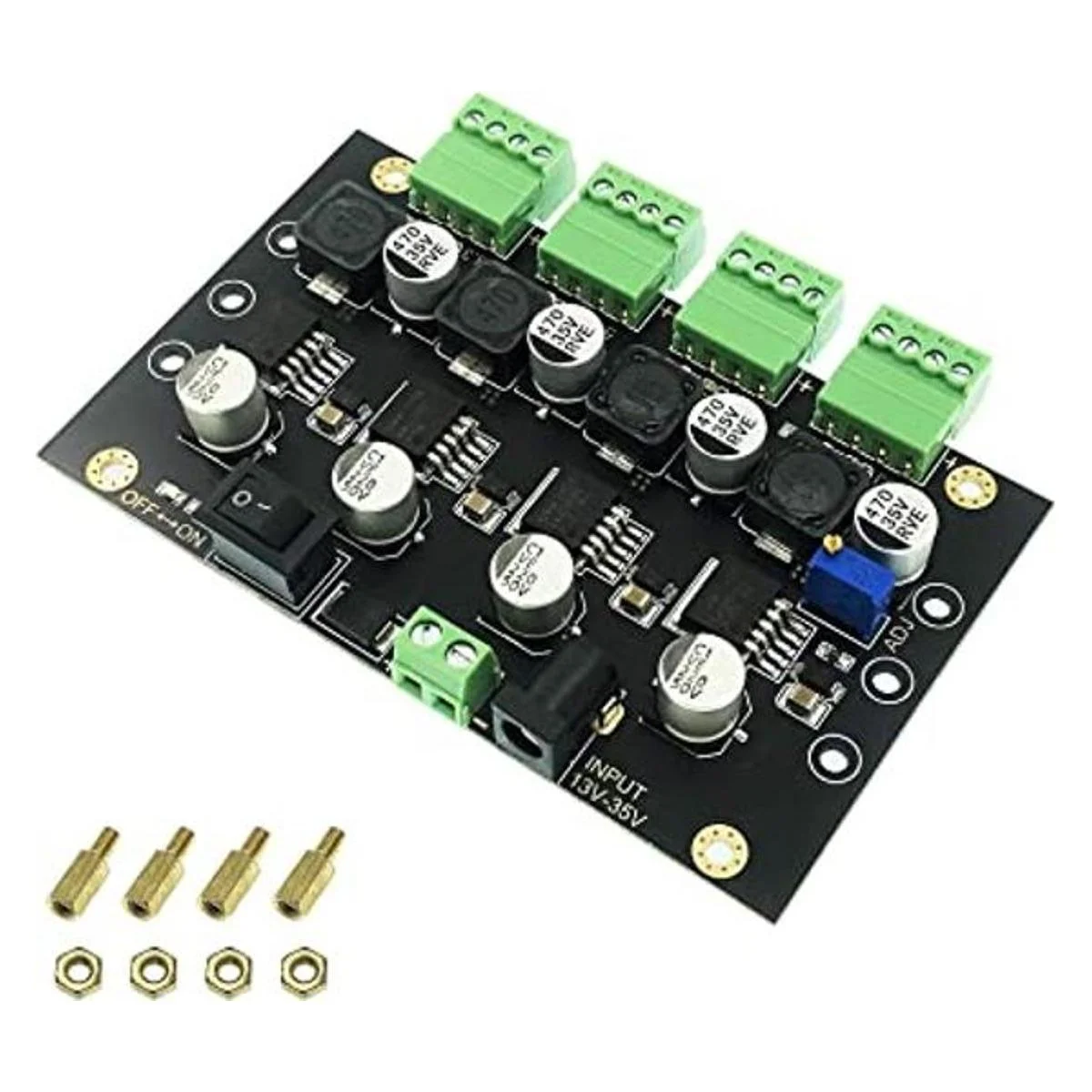 4 canales LM2596 DC a DC Buck convertidor entrada 1335V a_1