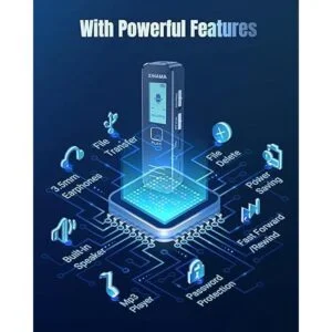 XIHAMA Mini grabadora de voz de 64 GB grabadora de voz_4