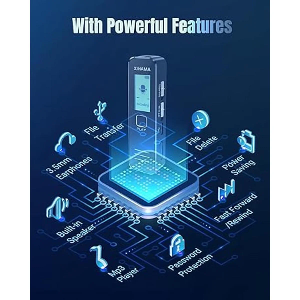 XIHAMA Mini grabadora de voz de 64 GB grabadora de voz_4