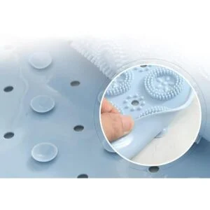 Meeyou Tapete de ducha redondo antideslizante con_5