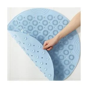 Meeyou Tapete de ducha redondo antideslizante con_6