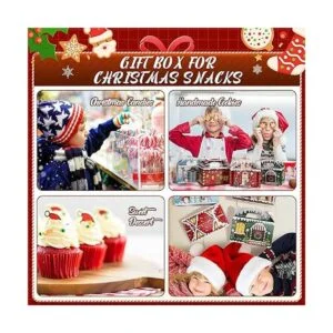 24 cajas 3D de regalo de Navidad bolsas de dulces de_5