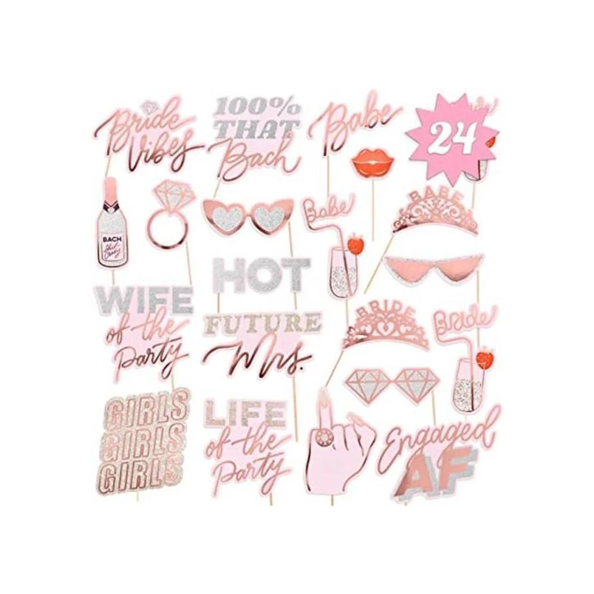 xo Fetti Accesorios para cabina de fotos de despedida de_1