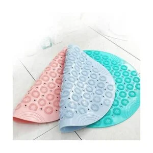 Meeyou Tapete de ducha redondo antideslizante con_7