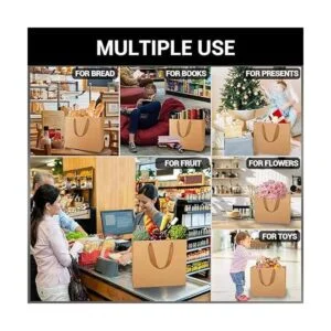 EUSOAR Bolsas de papel grandes para regalo 12 bolsas de_4