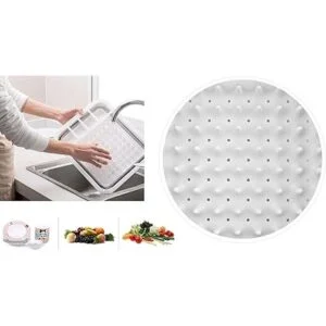 escurridor de platos plegable con tabla de drenaje_4