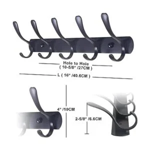 SKOLOO Perchero moderno de pared con 5 ganchos paquete de_6