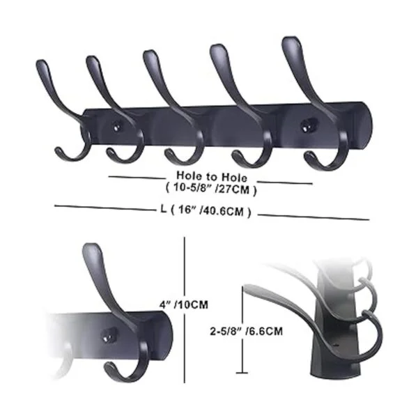 SKOLOO Perchero moderno de pared con 5 ganchos paquete de_6