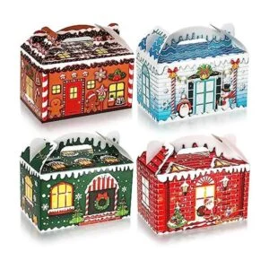 24 cajas 3D de regalo de Navidad bolsas de dulces de_1