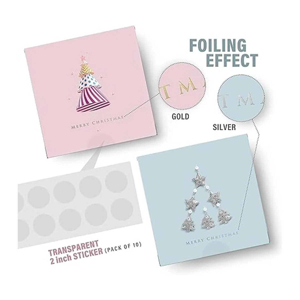 Caja de regalo de Navidad de 8 x 8 x 4 pulgadas cajas de_3