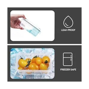 36 recipientes de plástico para almacenamiento de_4