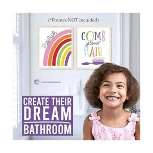 6 coloridas decoraciones de baño infantiles reversibles de_4